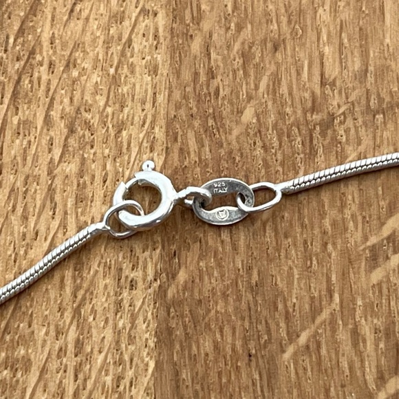 Green Jade 925 Sterling Silver Italy Barrel Slide Necklace Blessing Earring Set - Picture 9 of 10